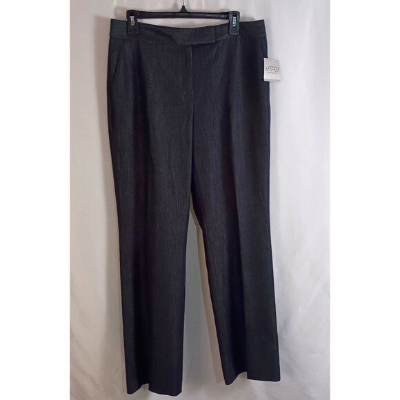 Kasper Carly Curvy Fit Pants Size 8 NWT Denim Blue Straight Leg Career $99 - Picture 1 of 11